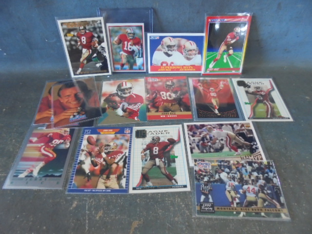 Vintage Football Cards with Joe Montana, Jerry Rice and Steve Young