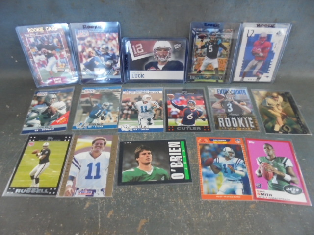 NFL Quarterback Football Rookie Cards with Tom Brady and Brett Favre