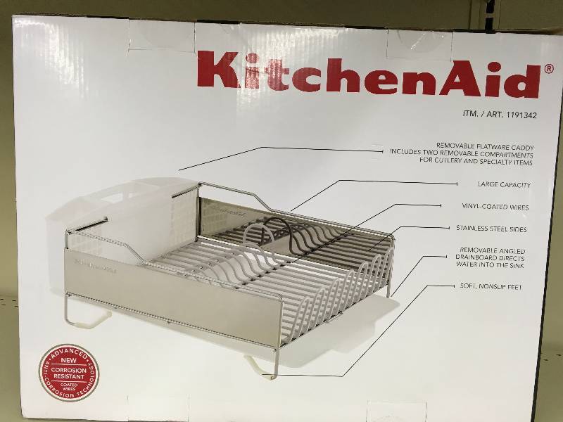 KITCHENAID DISH RACK P30, RETAIL $29.99