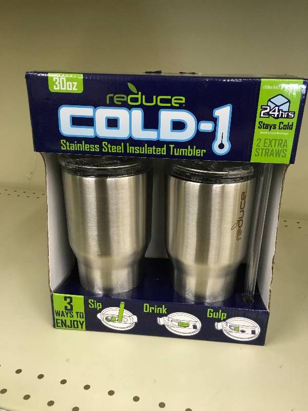 REDUCE COLD-1 30OZ TUMBLERS, RETAIL $19.99