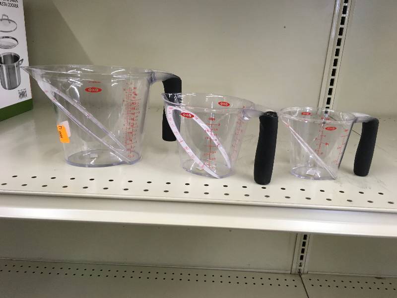 OXO 3PC MEASURING CUP, RETAIL $15.99