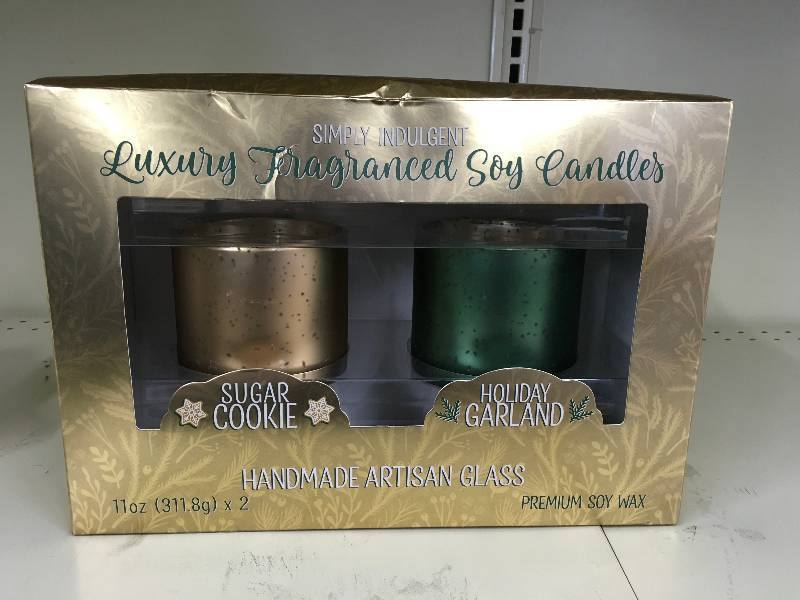 2 PK MERCURY GLASS CANDLE, RETAIL $14.99