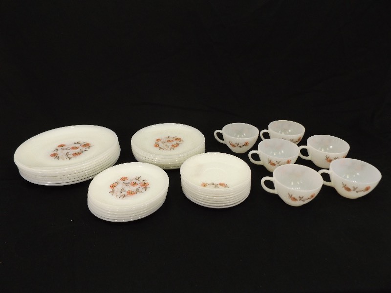 33 Piece Set of Vintage FireKing Glass Dishes