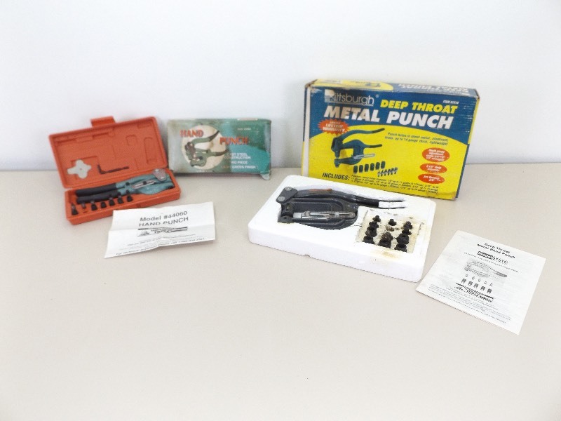 2 Vintage Metal Punches in Original Boxes