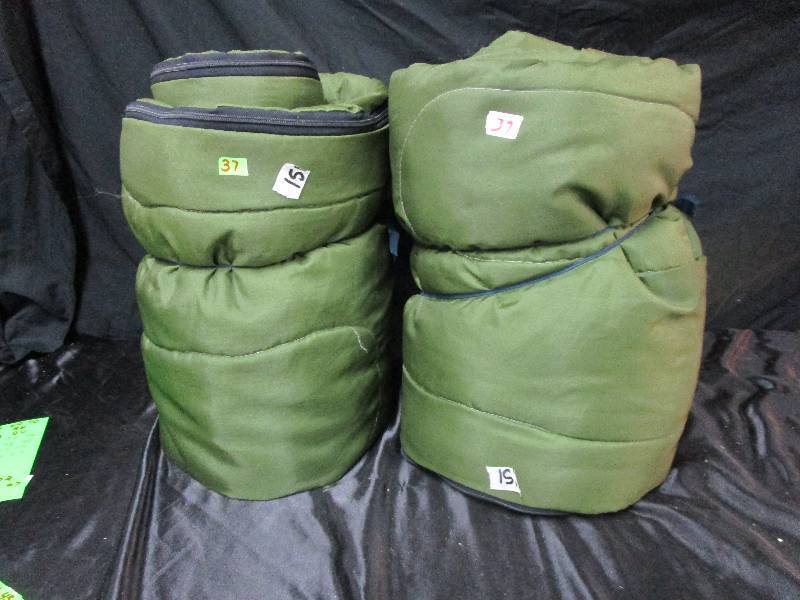 2- Polyester Army Green Sleeping Bags
