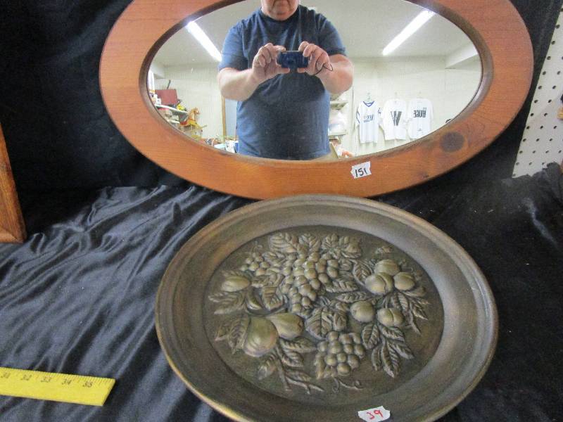 Oval Mirror and Fruit Tray