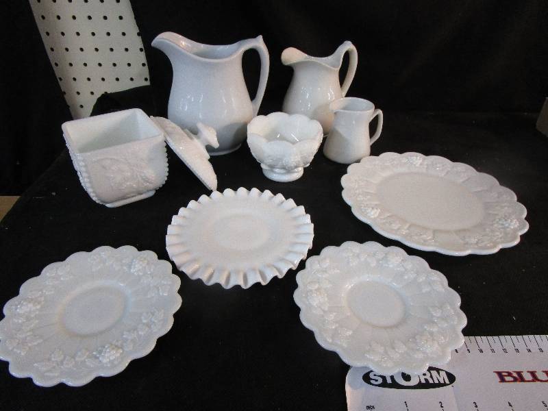 Pitchers and Milk Glass