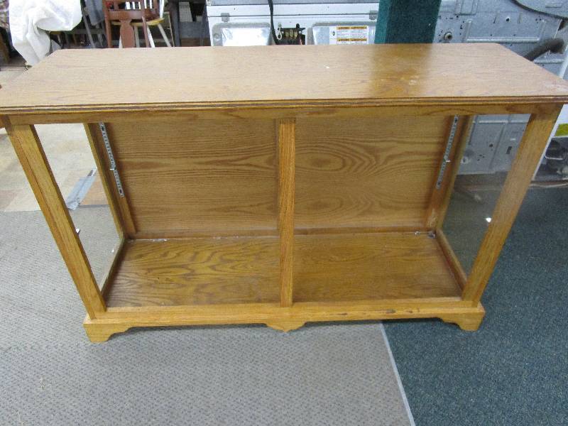 Diplay Cabinet without Shelf side wall has Crack 54 x 18 Wide x 34 High