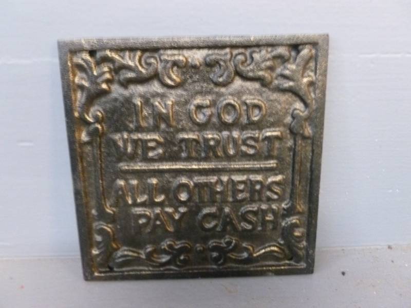 Cast Iron Sign
