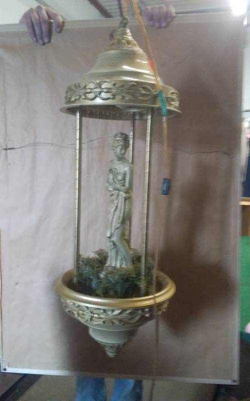 lot 20 image: Vintage Oil Lamp Light Fixture