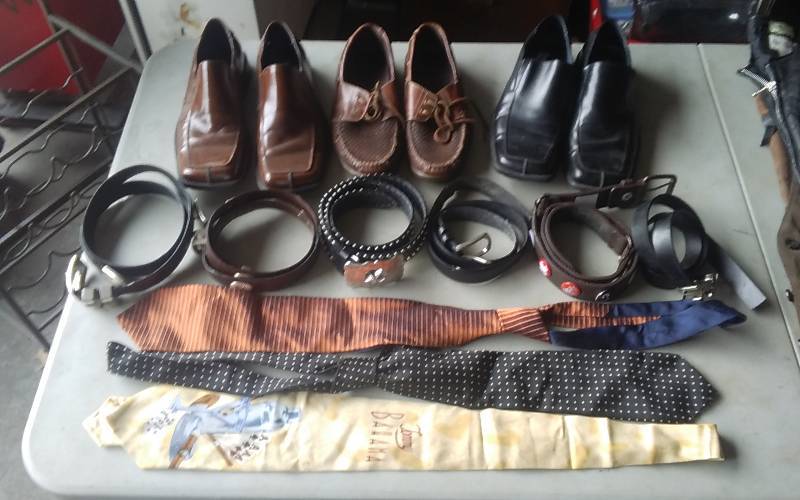 lot 34 image: Lot Of Mens Shoes Size 8,(Steve Madden, Tommy Bahama) Also Belts & Ties