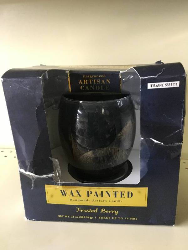 GOLD SWIRL SINGLE CANDLE, RETAIL $14.99