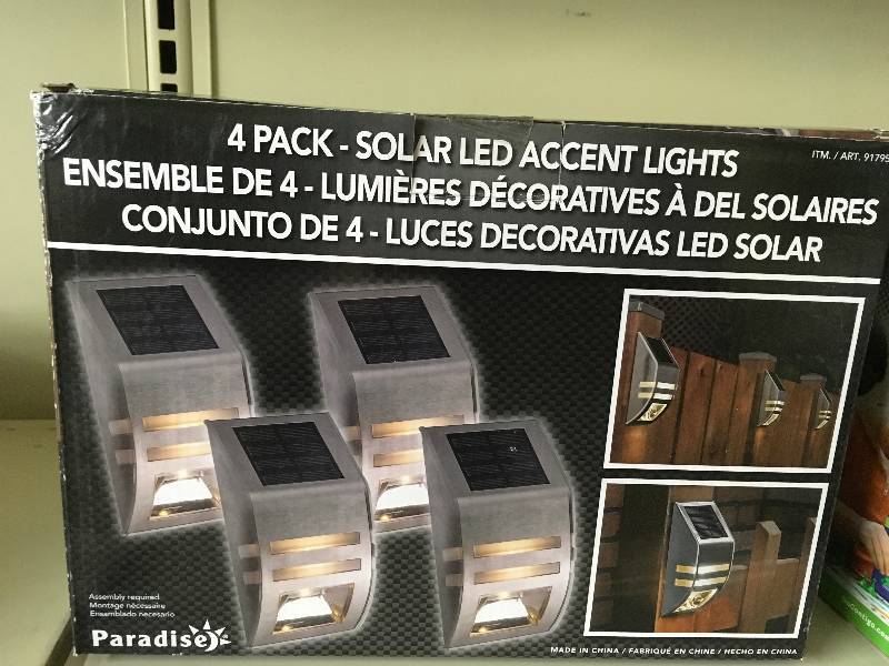 POST LIGHTS SOLAR 4 PK, RETAIL $19.99