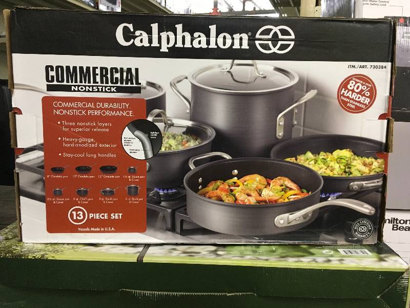 CALPHALON 13PC COOKWARE, RETAIL $199.99