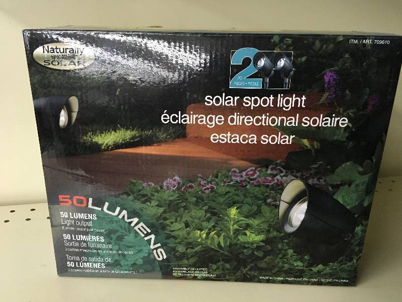 SOLAR SPOTLIGHTS 2 PK, RETAIL $14.99