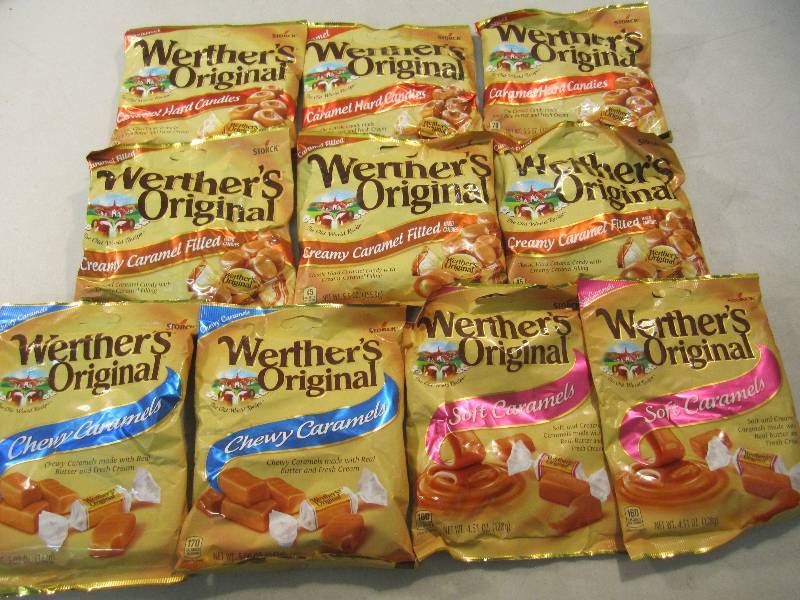 Mixed Lot of 10 Bags Werthers Origi...