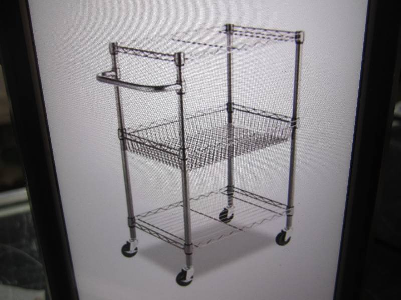Alera Three-Tier Wire Rolling Cart ...
