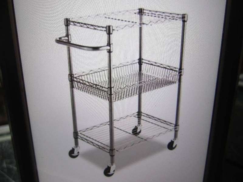 Alera Three-Tier Wire Rolling Cart ...