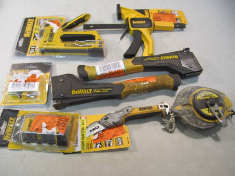Lot of Misc Dewalt Tools Etc. Open...