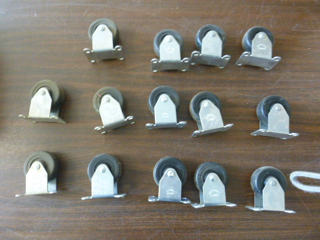 14 Rubber Fixed Casters
