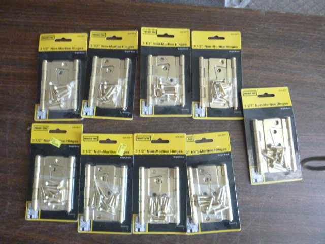 9 Packs of Project Pro 3 12 Non-Mortise Hinges