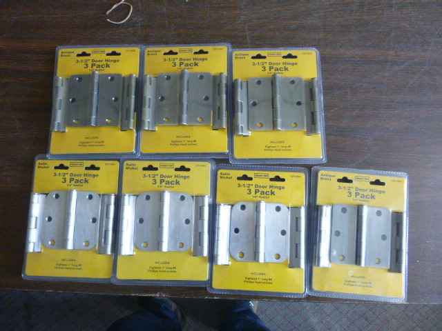 7 Packs of Project Pro 3 12 Door Hinges