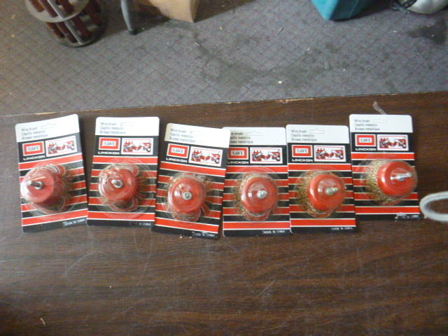 6 Hawk Brass Wire Brushes for Drill