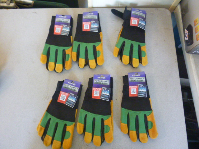 6 Pair of AMG Work Gloves