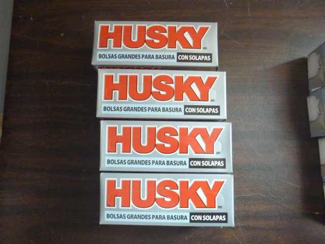 4 Boxes of Husky Trash Bags