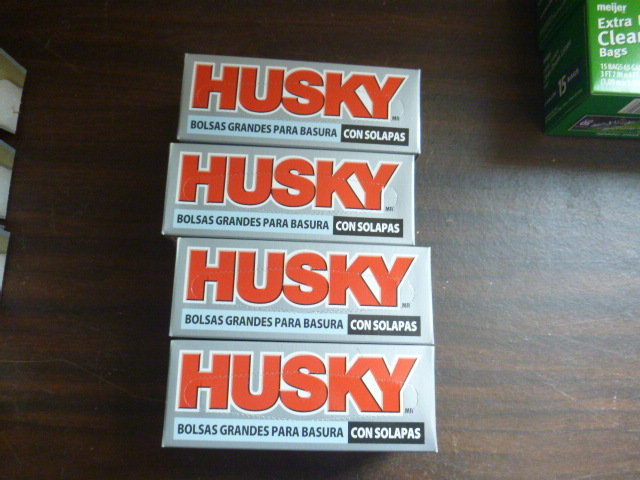 4 Boxes of Husky Trash Bags