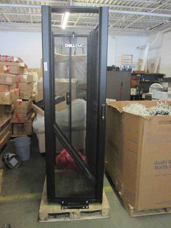 lot 4 image: Dell EMC server rack on wheels...