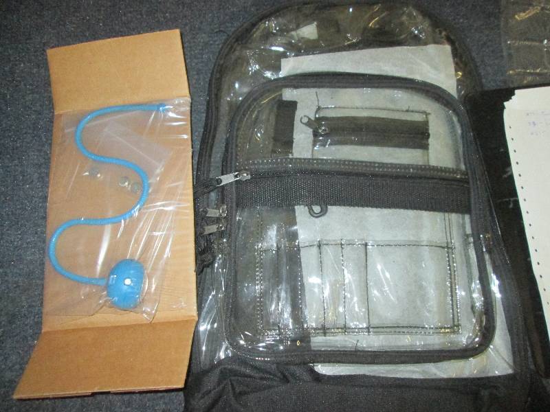 lot 81 image: mobileeye and clear backpack...