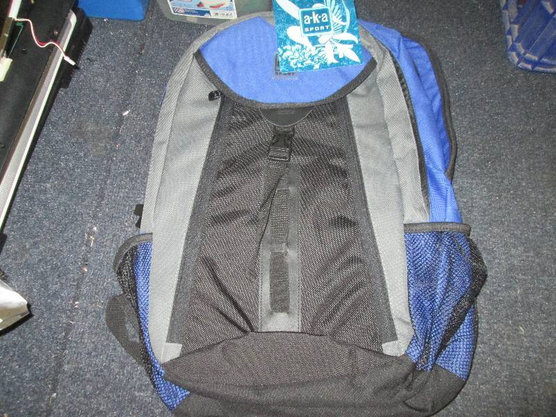 lot 84 image: dark blue all pupose backpack...