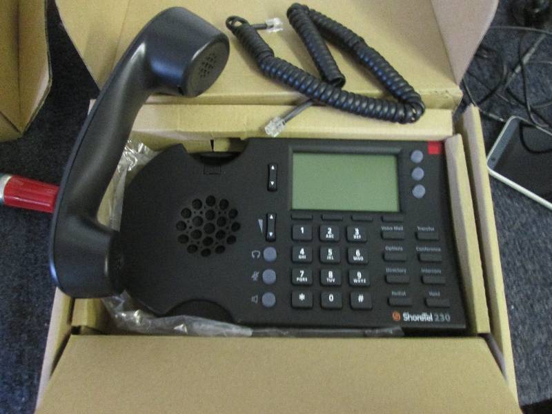 lot 133 image: shoretel multiline phone powers on...