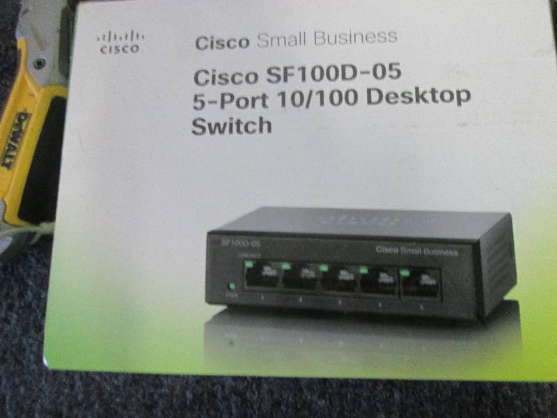 lot 134 image: cisco 5 port pc switch...