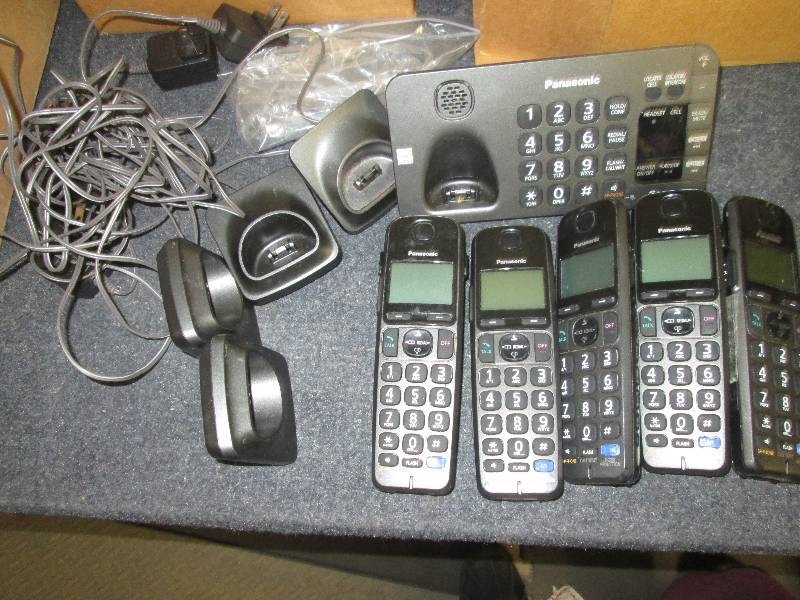 lot 143 image: 5 panasonic handsfreee phone...