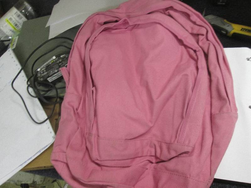 lot 165 image: pink bagpack...