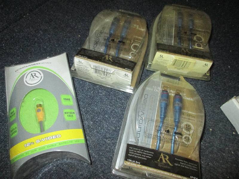 lot 173 image: lot of 5 gold plated AV cable ...
