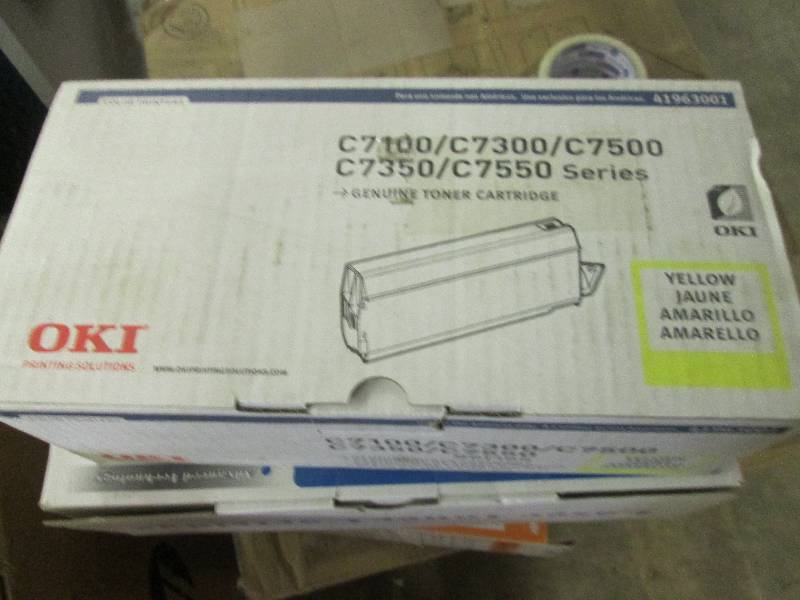 lot 184 image: oki c73 yellow cartridge...