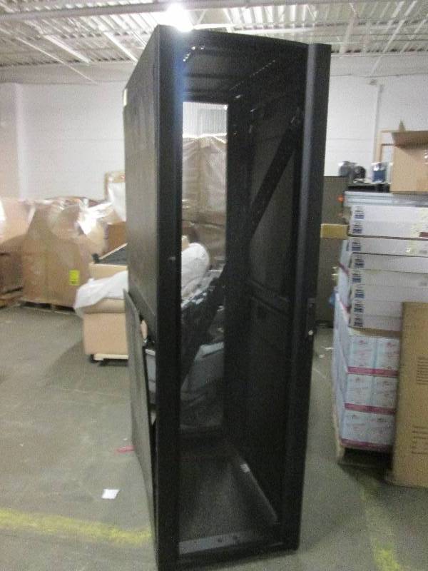 lot 201 image: dell rack on wheels damaged...