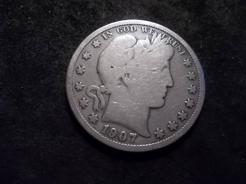 1907 S Barber Half Dollar