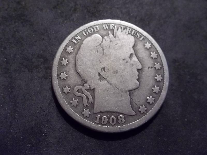1908 D Barber Half Dollar