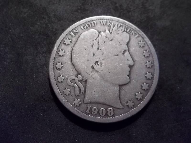 1908 O Barber Half Dollar