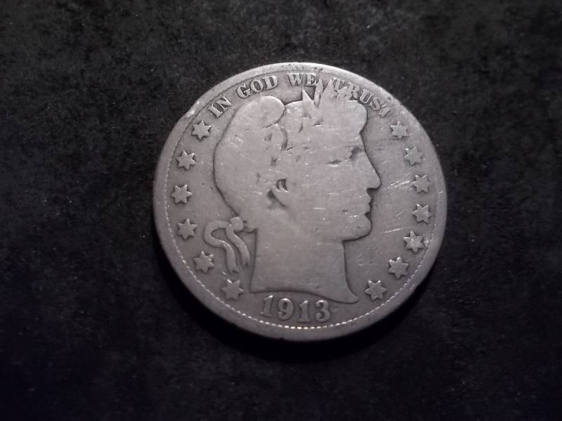 1913  Barber Half Dollar