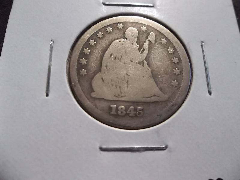 1845 Seated Liberty Quarter
