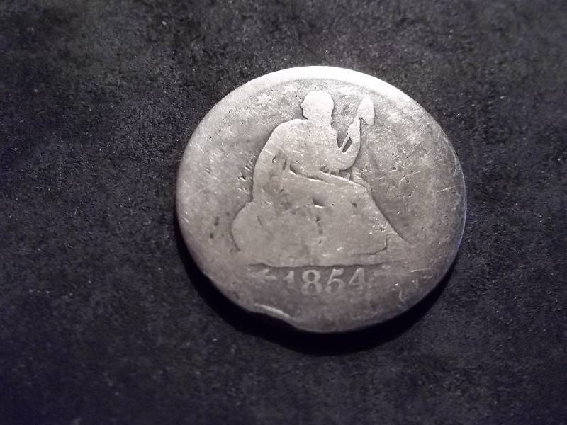 1854 O Seated Liberty Quarter With Arrows