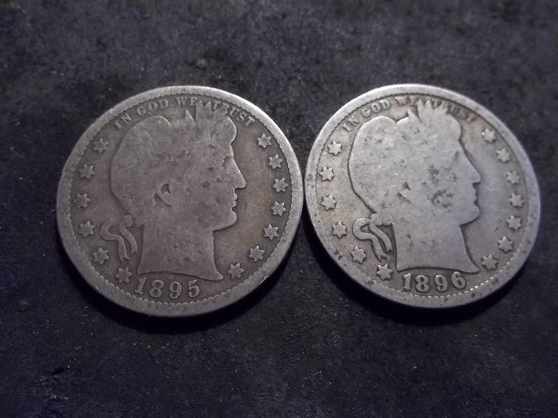 1895, 1896 Barber Quarters