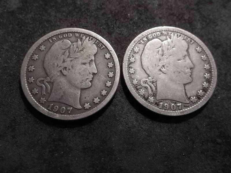 1907 S, 1907 O Barber Quarters
