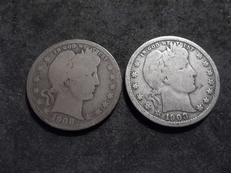 1908, 1908 O Barber Quarters