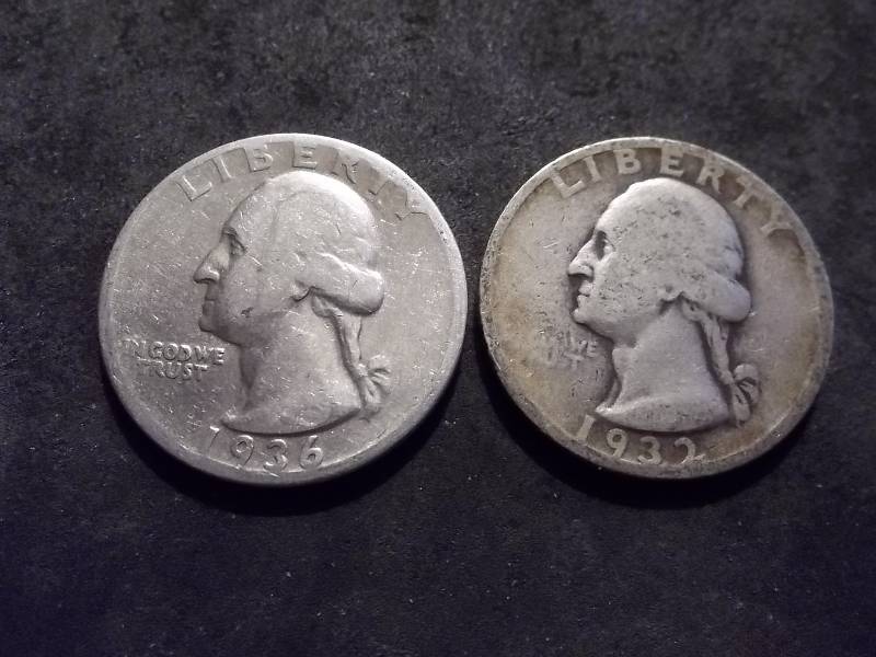 1932, 1936 Washington Quarters